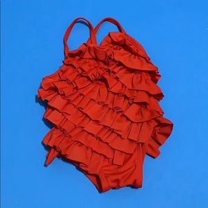 Baby Gap Red Ruffle Swimsuit